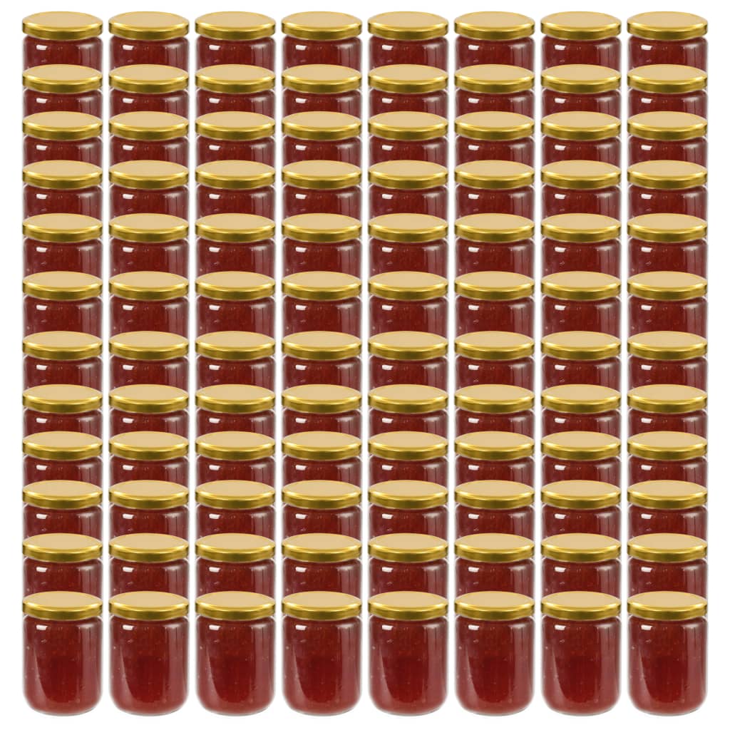 Marmeladengläser mit Goldenem Deckel 96 Stk. 230 ml