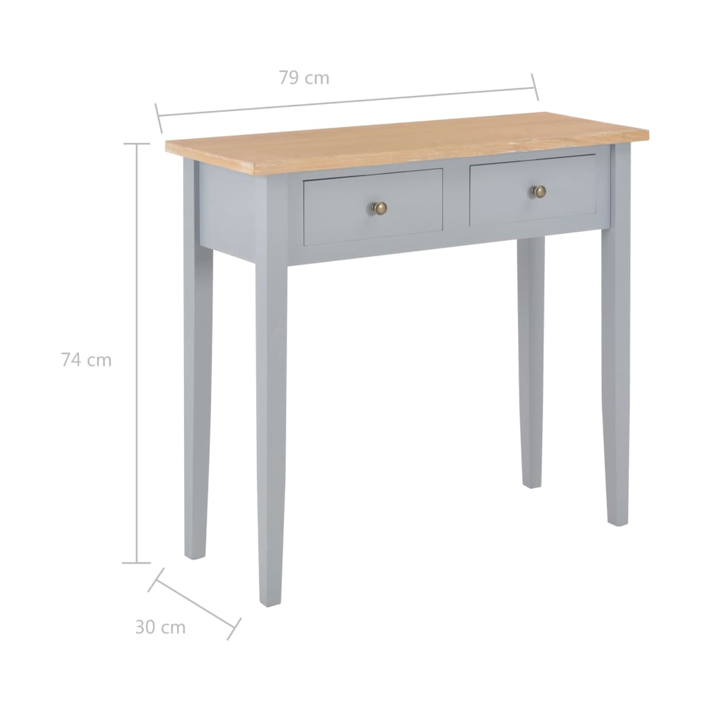 Frisiertisch Konsolentisch Grau 79 x 30 x 74 cm Holz