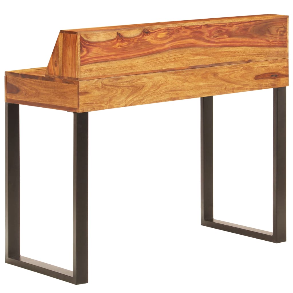 Schreibtisch 110 x 50 x 94 cm Massivholz Akazie und Stahl