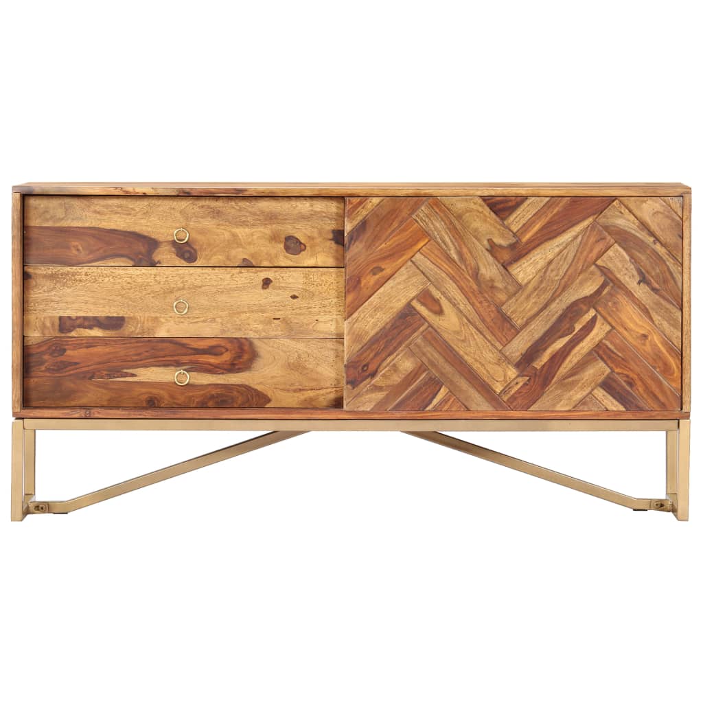 Sideboard 118x30x60 cm Massivholz Akazie