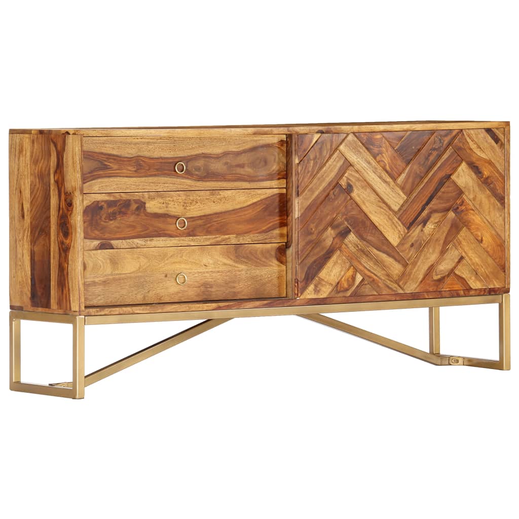 Sideboard 118x30x60 cm Massivholz Akazie
