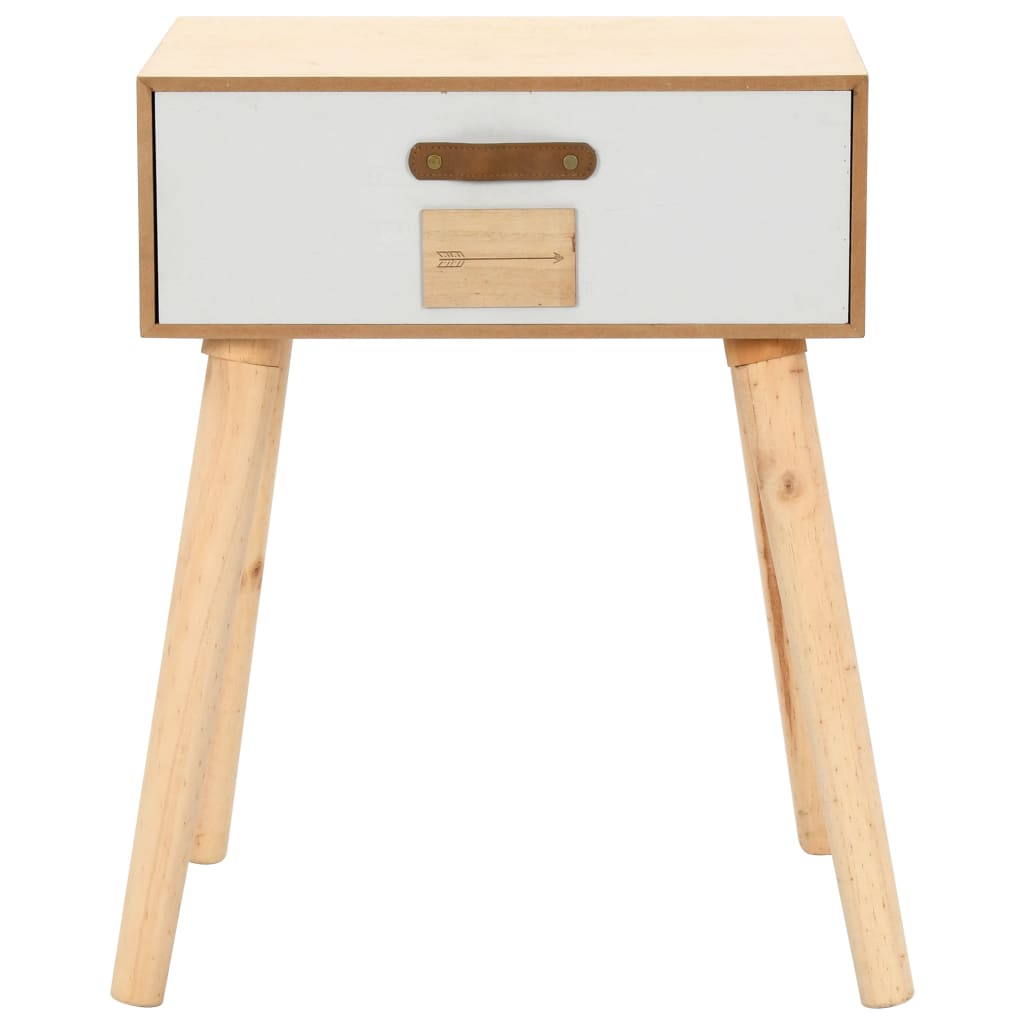 Nachttisch mit Schublade 44x30x58,5 cm Massivholz Kiefer