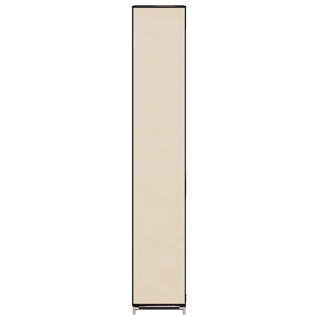 Schuhschrank mit Abdeckung Cremeweiß 57 x 29 x 162 cm Stoff