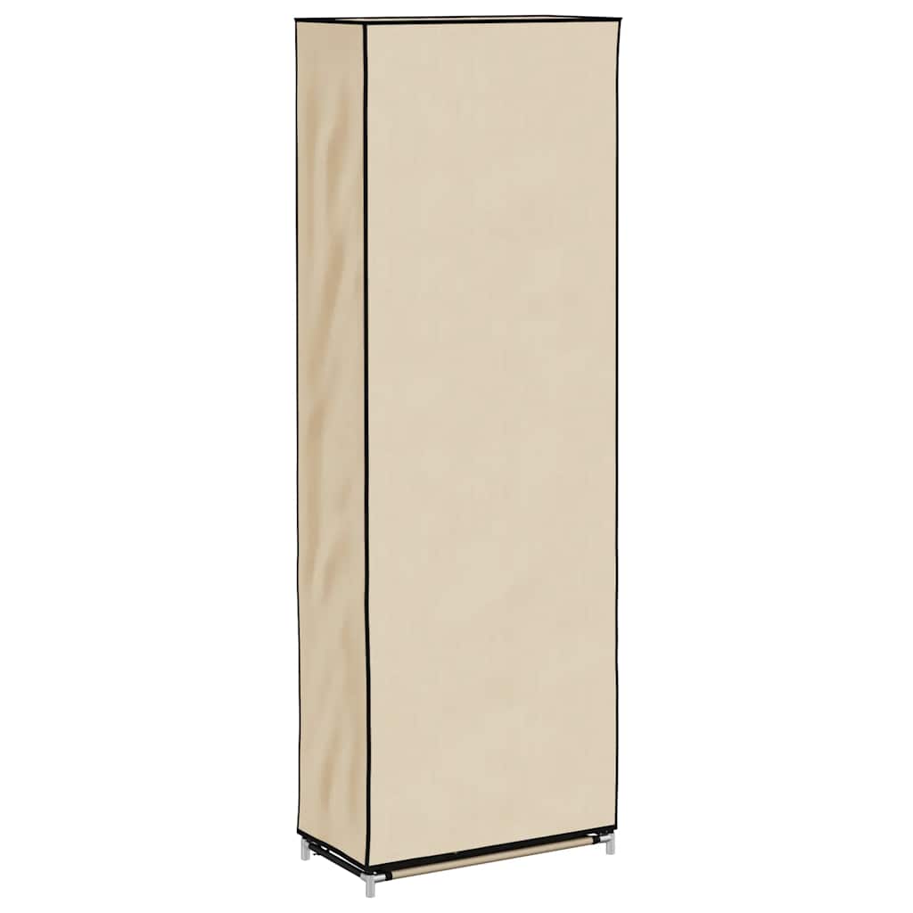 Schuhschrank mit Abdeckung Cremeweiß 57 x 29 x 162 cm Stoff
