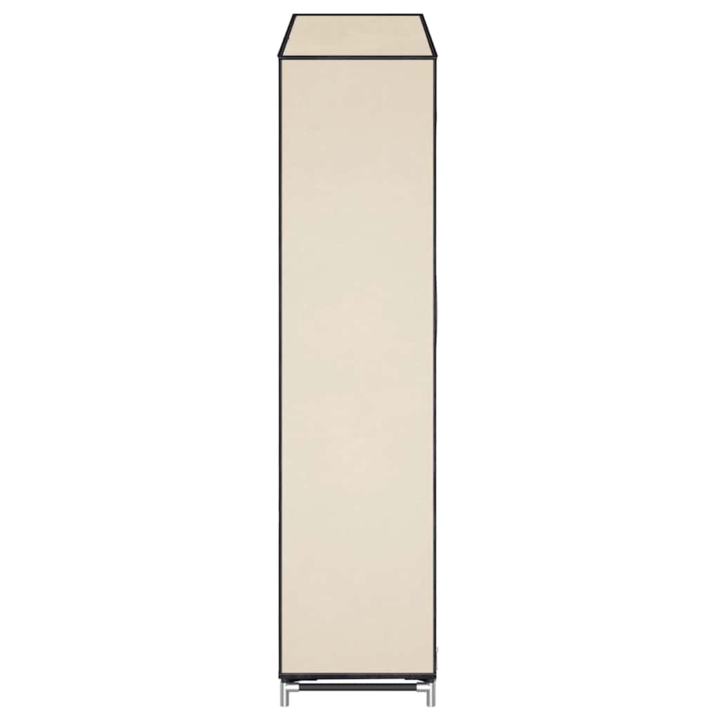 Schuhschrank mit Abdeckung Cremeweiß 115 x 28 x 110 cm Stoff