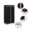 Kleiderschrank Schwarz 75×50×160 cm