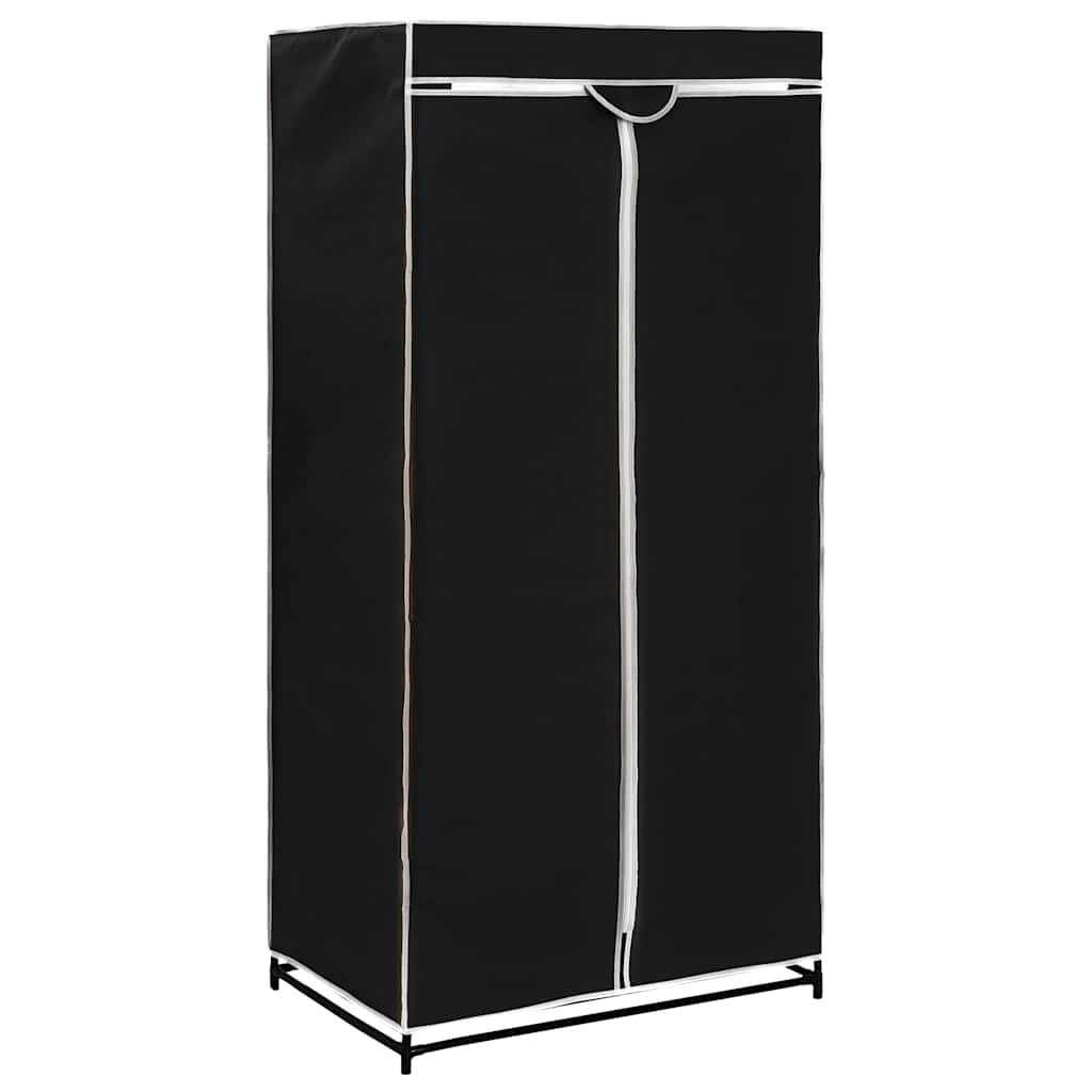 Kleiderschrank Schwarz 75×50×160 cm