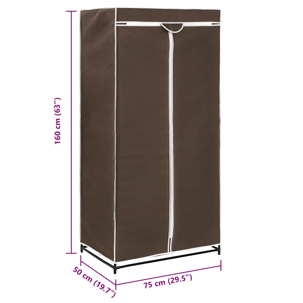 Kleiderschrank Braun 75×50×160 cm