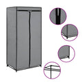 Kleiderschrank Grau 75×50×160 cm