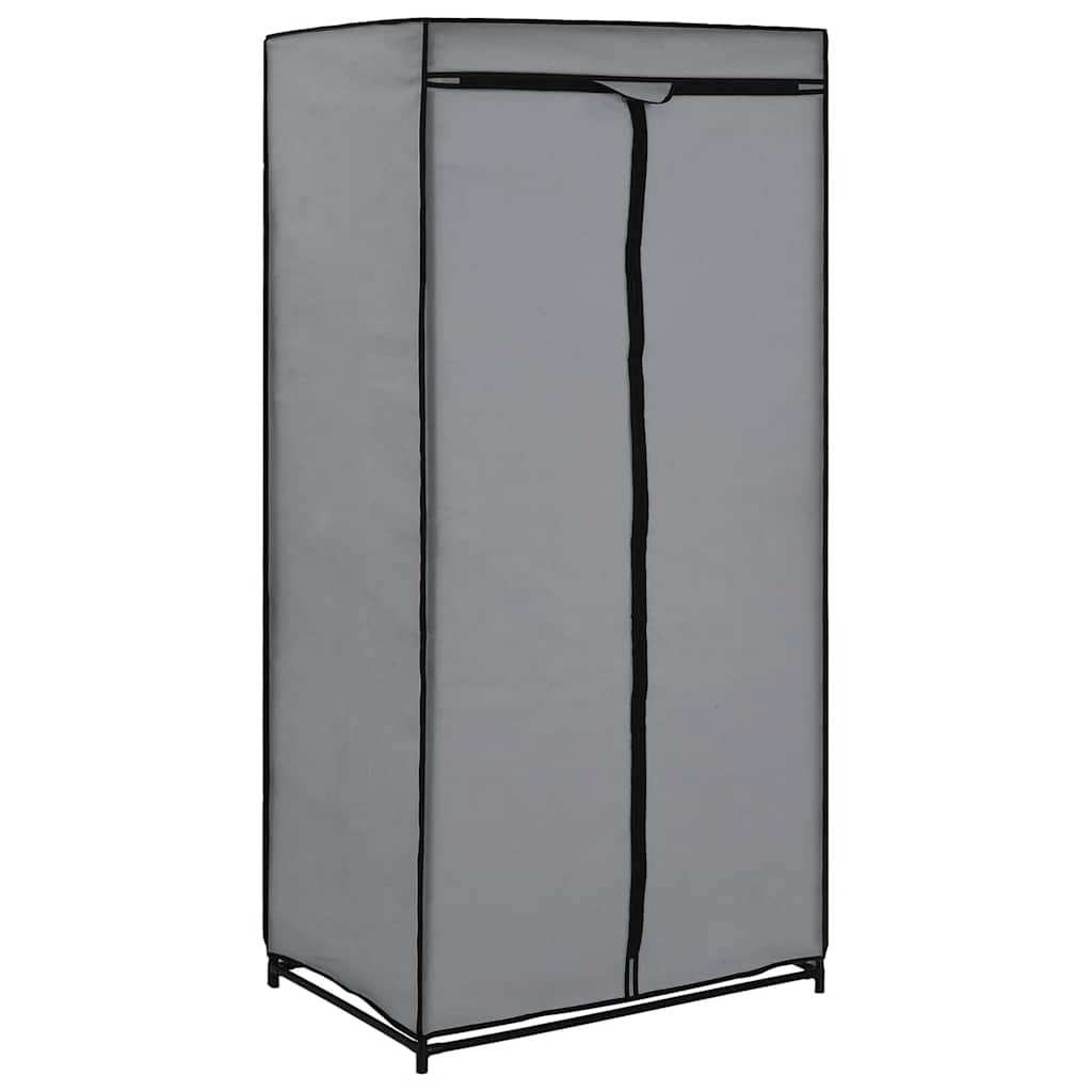 Kleiderschrank Grau 75×50×160 cm