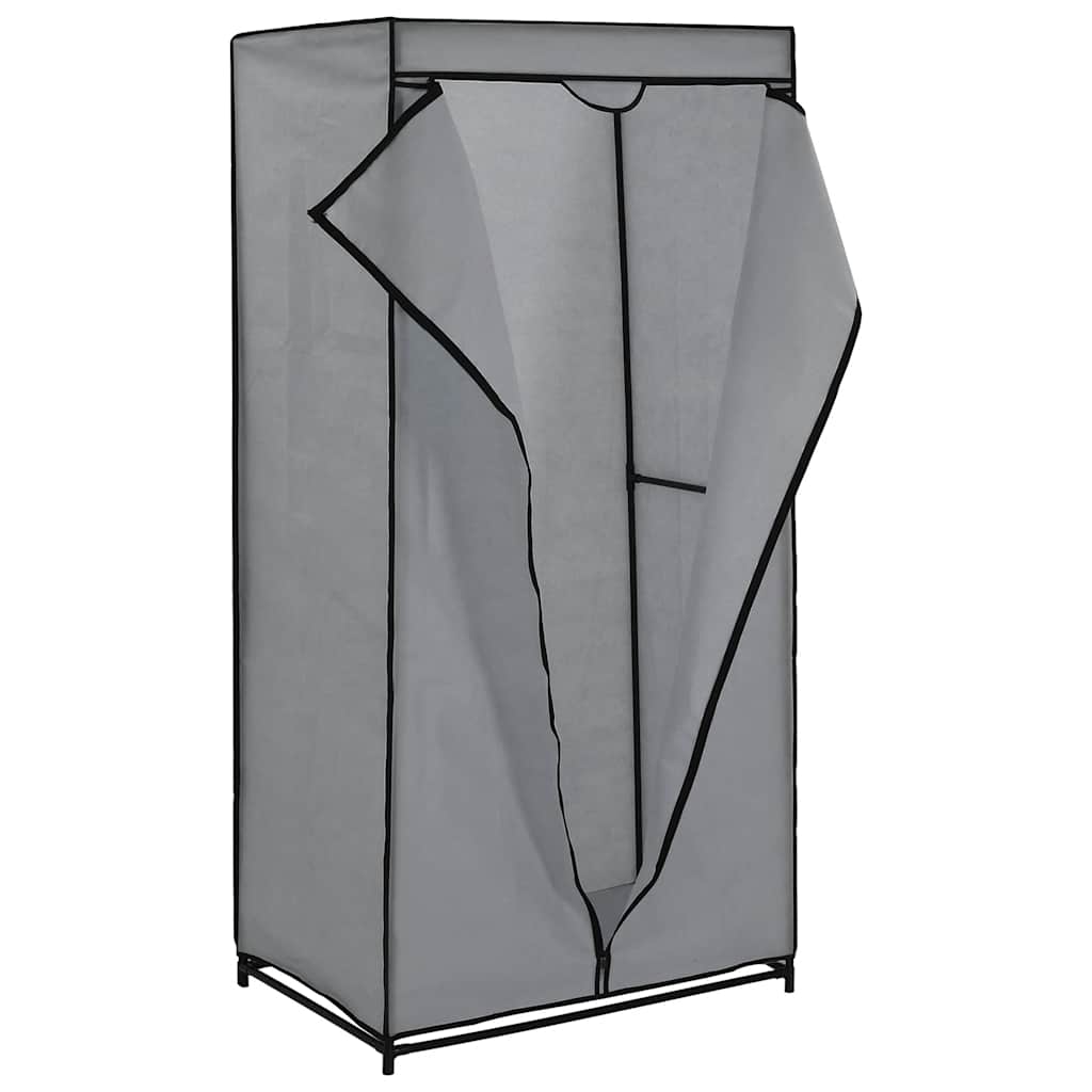 Kleiderschrank Grau 75×50×160 cm