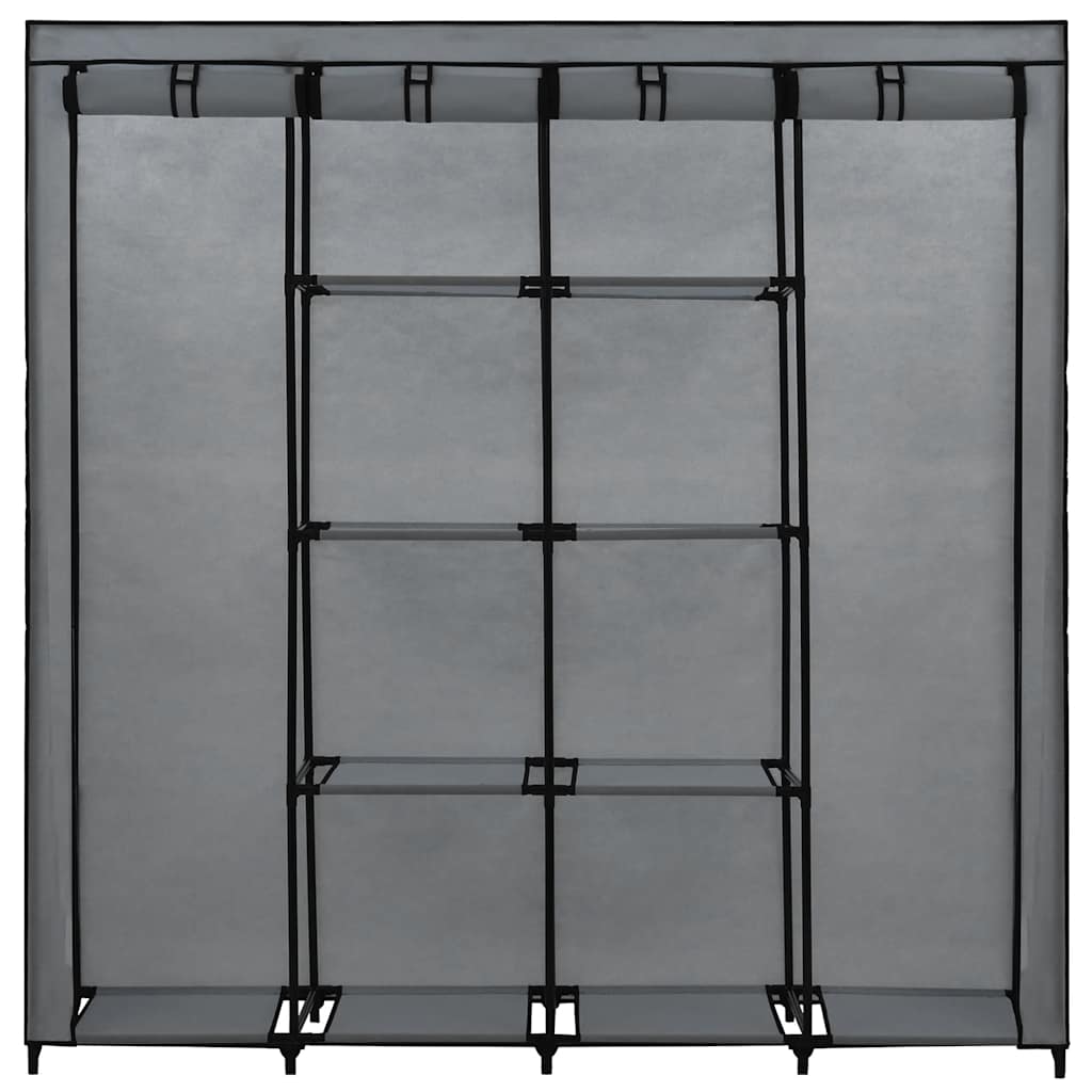 Kleiderschrank mit 4 Fächern Grau 175 x 45 x 170 cm