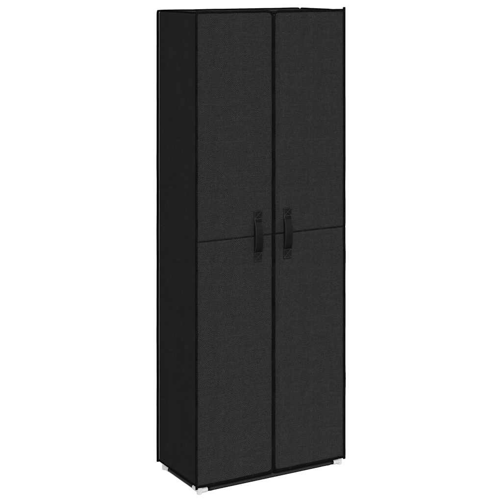 Schuhschrank Schwarz 60x30x166 cm Stoff