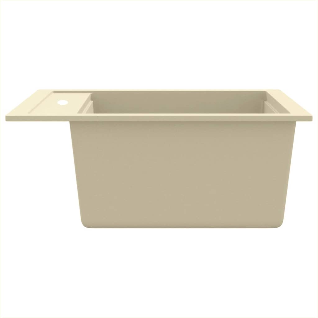 Granitspüle Einzelbecken Beige