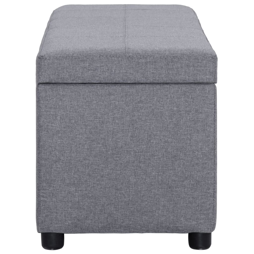 Bank mit Staufach 116 cm Hellgrau Polyester
