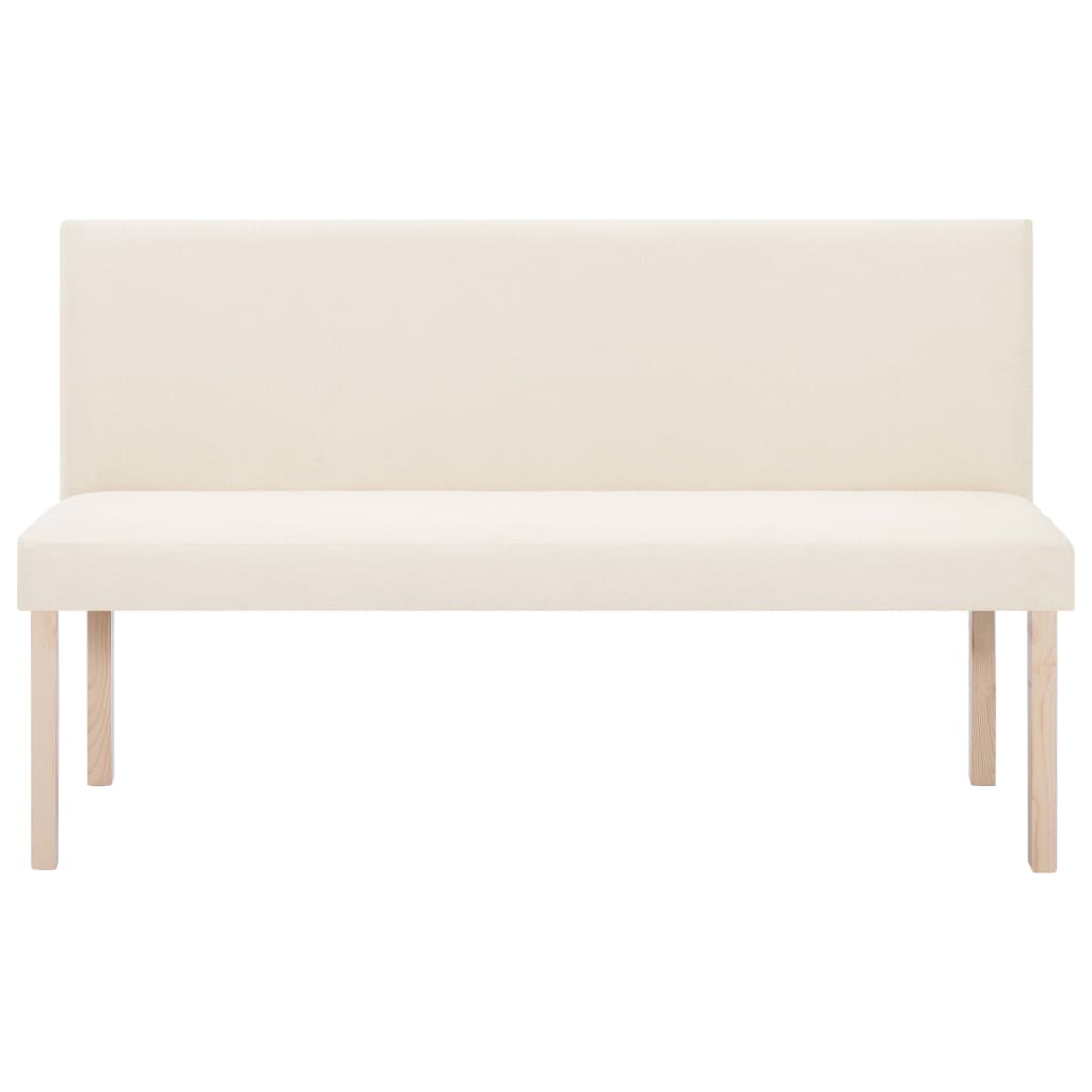 Sitzbank 139,5 cm Cremeweiß Polyester