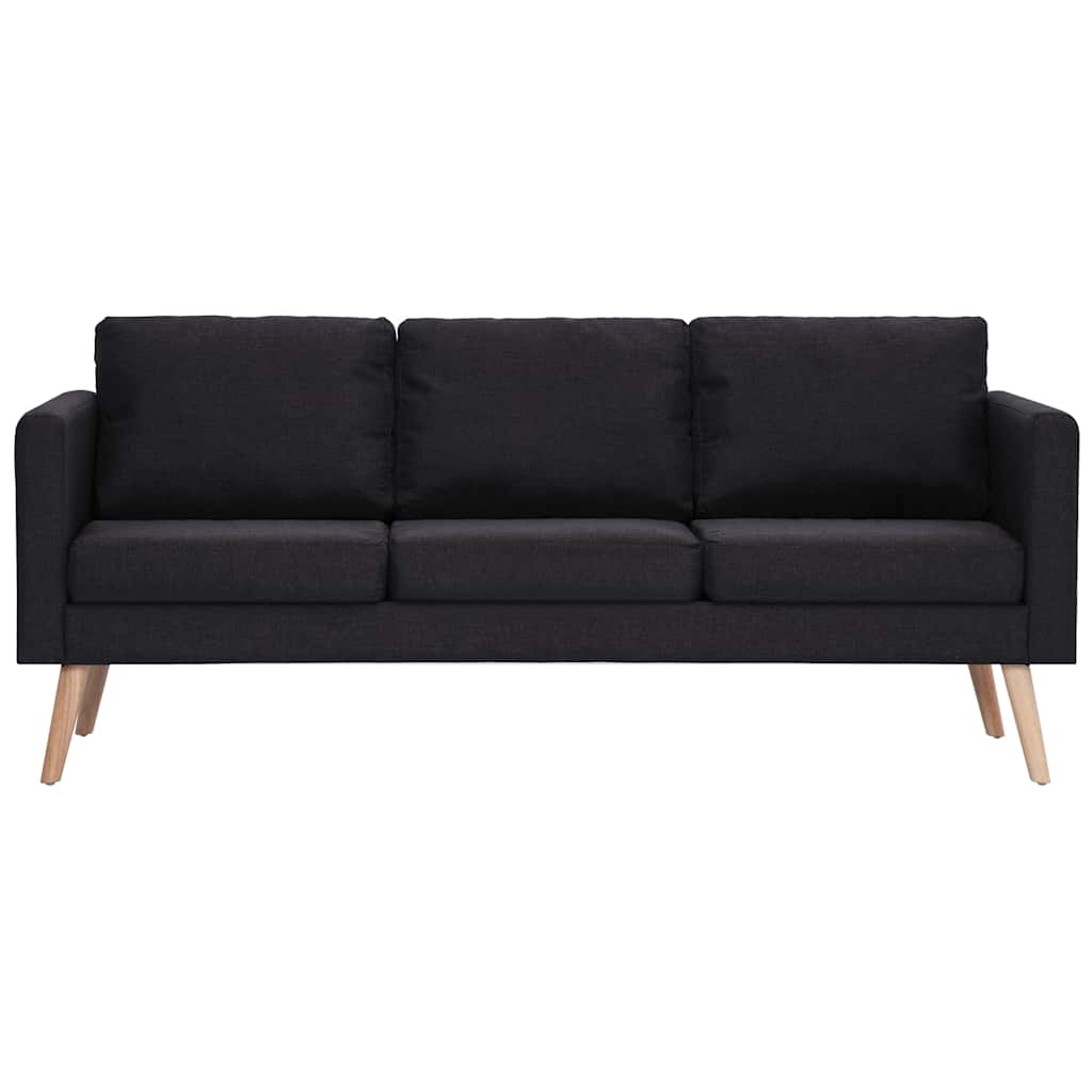 3-Sitzer-Sofa Stoff Schwarz