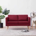 2-Sitzer-Sofa Stoff Weinrot