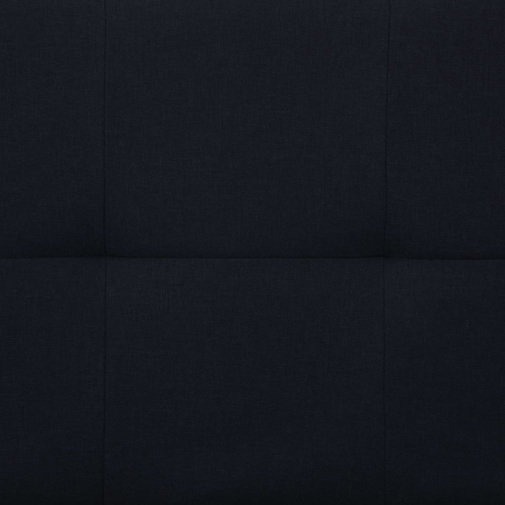 Schlafsofa mit zwei Kissen Schwarz Polyester