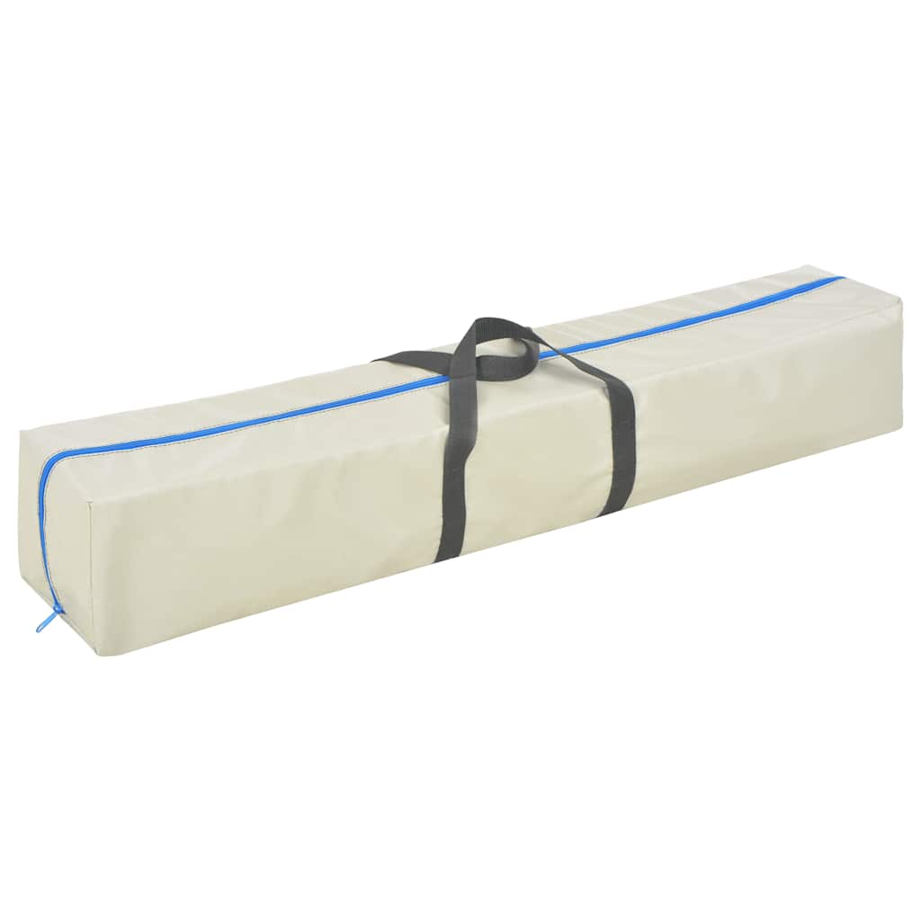 Aufblasbare Gymnastikmatte mit Pumpe 400x100x10 cm PVC Blau
