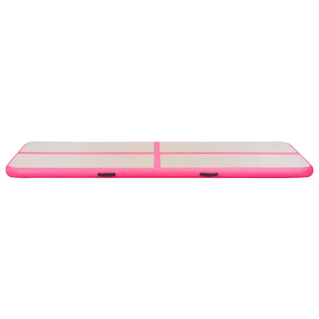 Aufblasbare Gymnastikmatte mit Pumpe 700×100×10 cm PVC Rosa