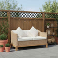 2-Sitzer-Sofa mit Kissen Natürliches Rattan