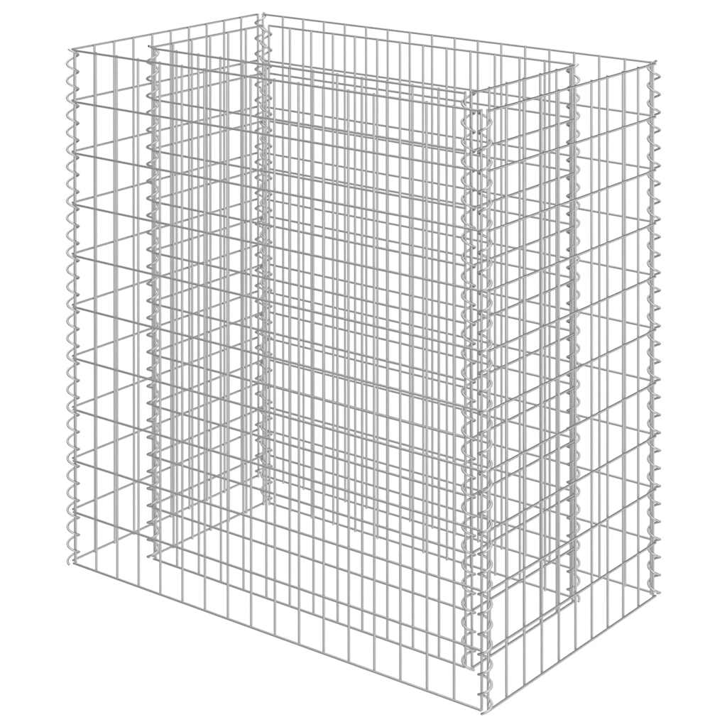 Gabionen-Hochbeet Verzinkter Stahl 90×50×100 cm