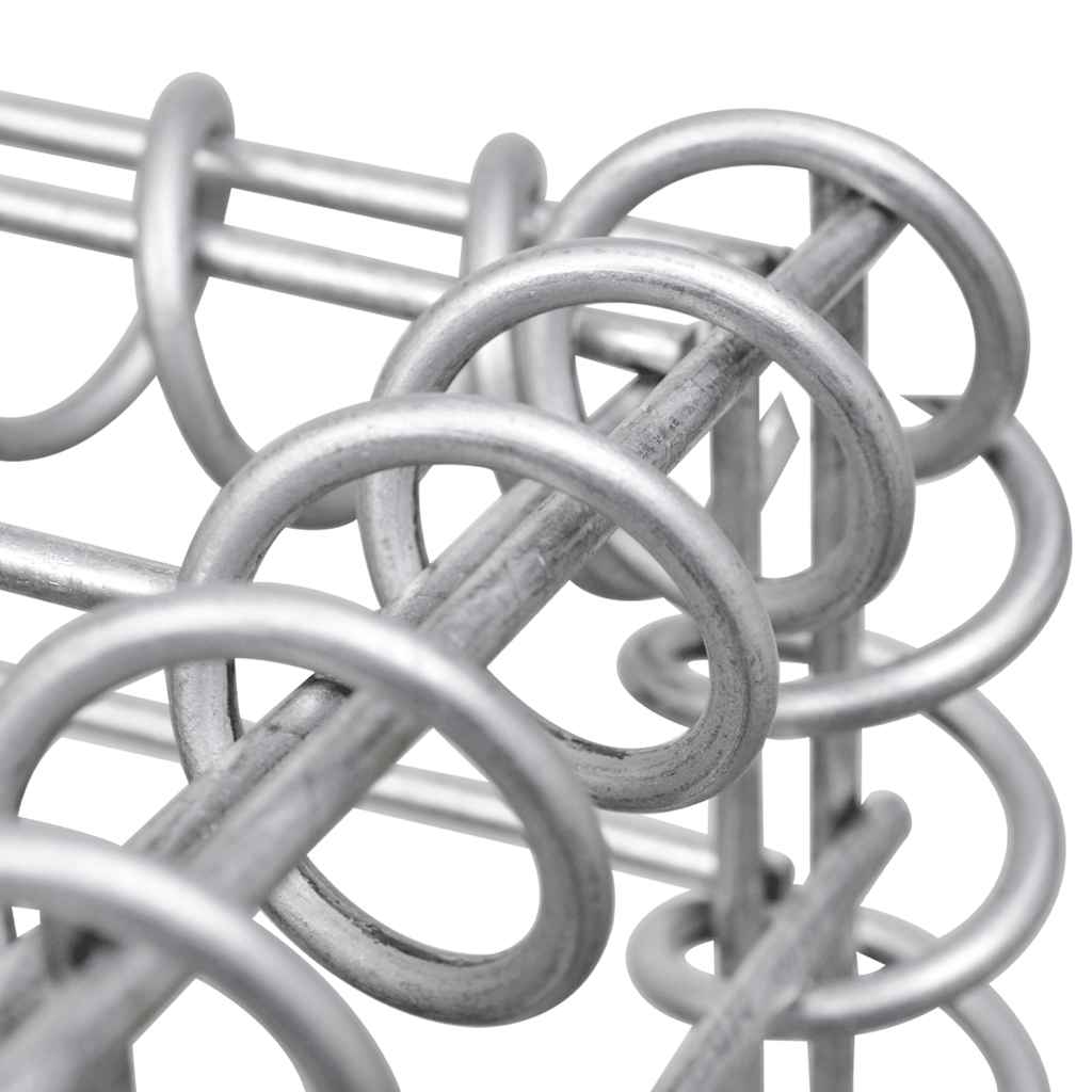 Gabionen-Hochbeet Verzinkter Stahl 90×50×100 cm