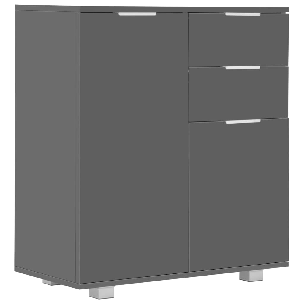Sideboard Hochglanz-Grau 71x35x80 cm Holzwerkstoff