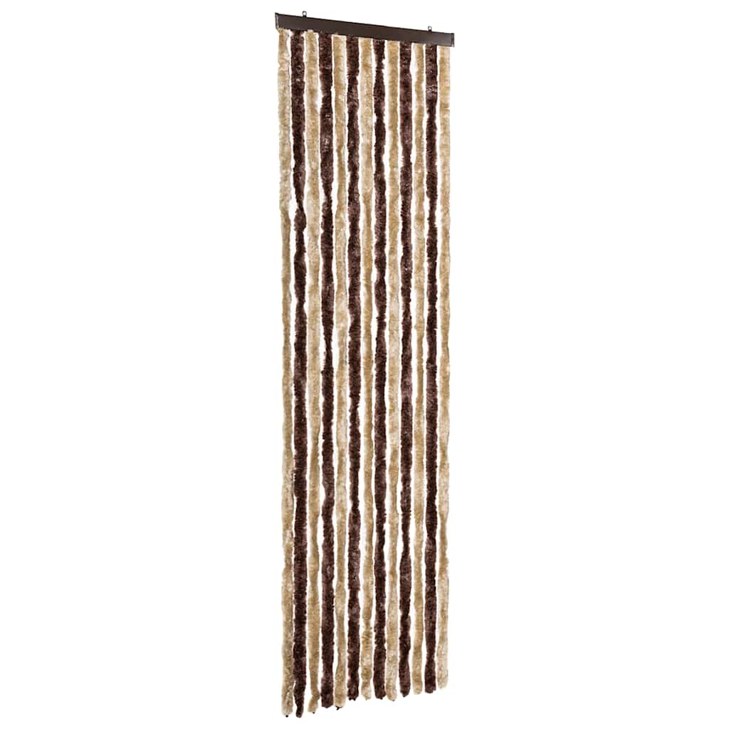 Insektenschutz-Vorhang Beige und Hellbraun 56x185 cm Chenille
