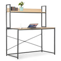 Computertisch Schwarz und Eiche 120x60x138 cm