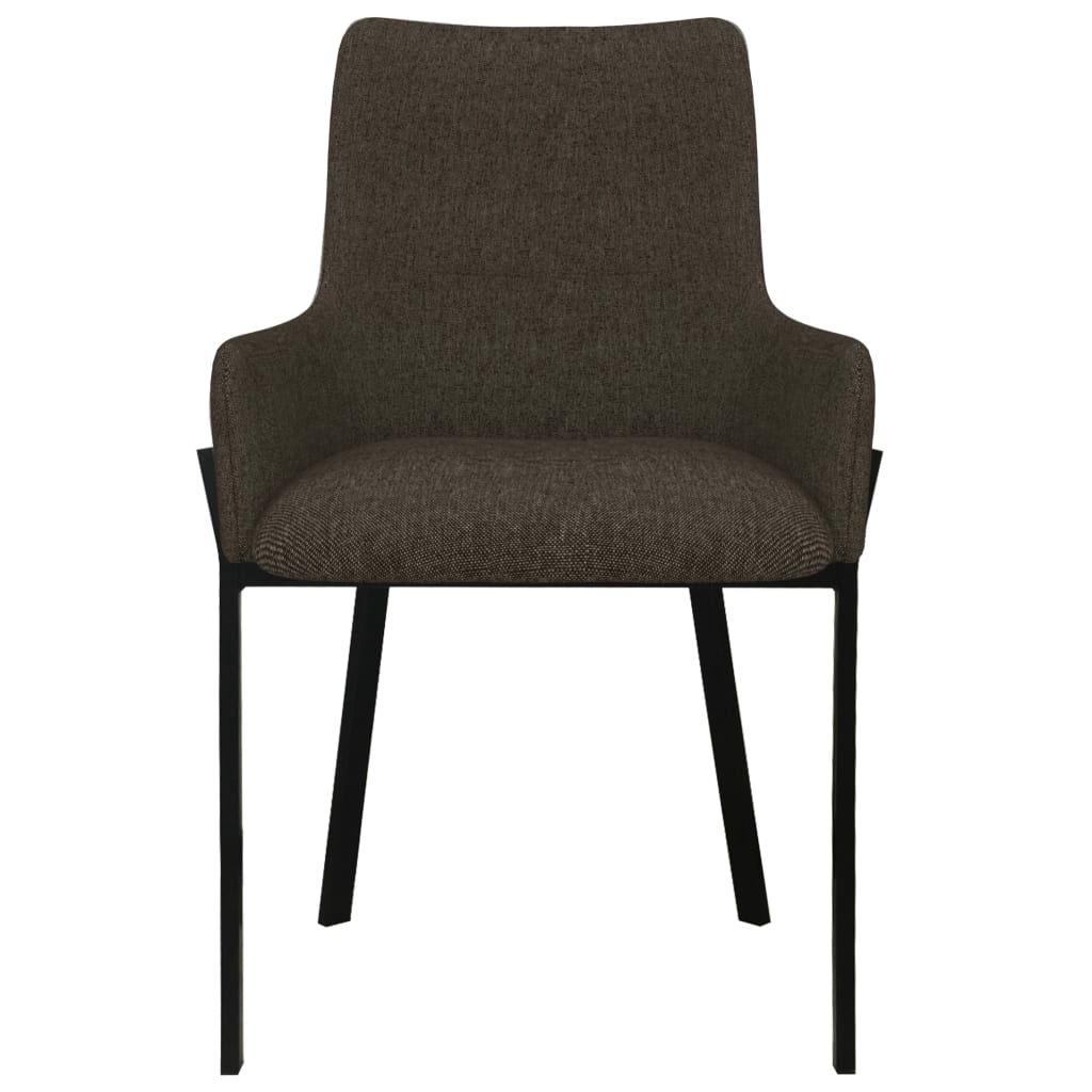 Esszimmerstühle 2 Stk. Braun Stoff
