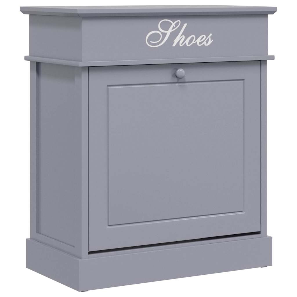 Schuhschrank Grau 50 x 28 x 58 cm Paulownia Holz