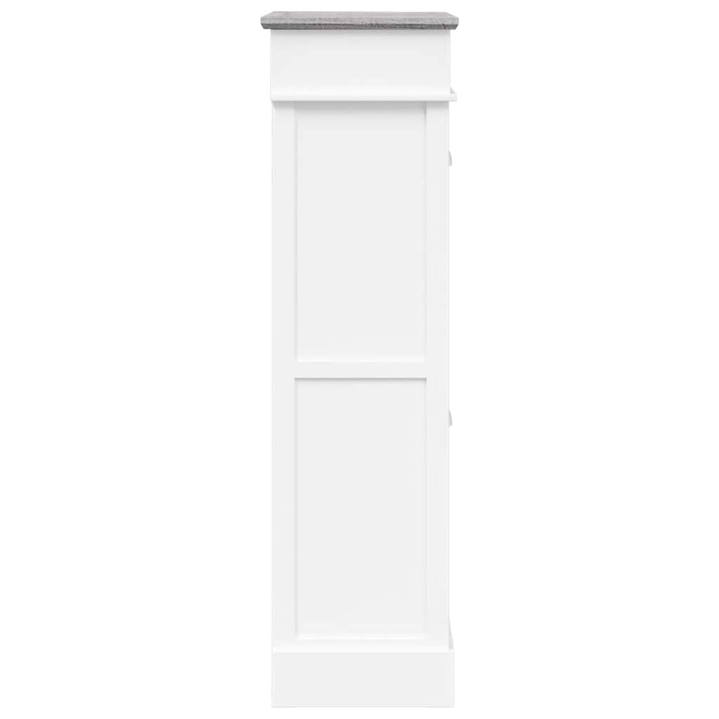 Schuhschrank Grau 50 x 28 x 98 cm Paulownia Holz