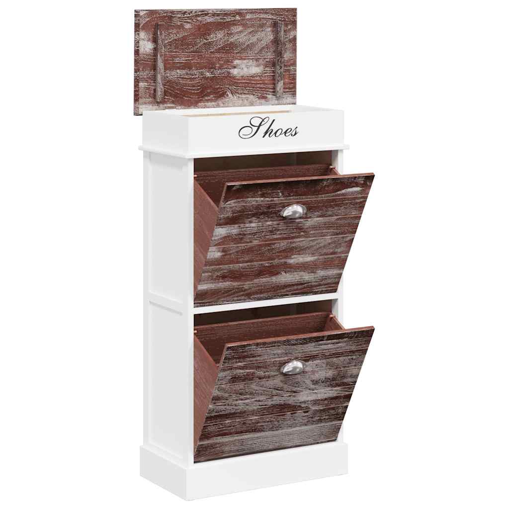 Schuhschrank Braun 50 x 28 x 98 cm Paulownia Holz