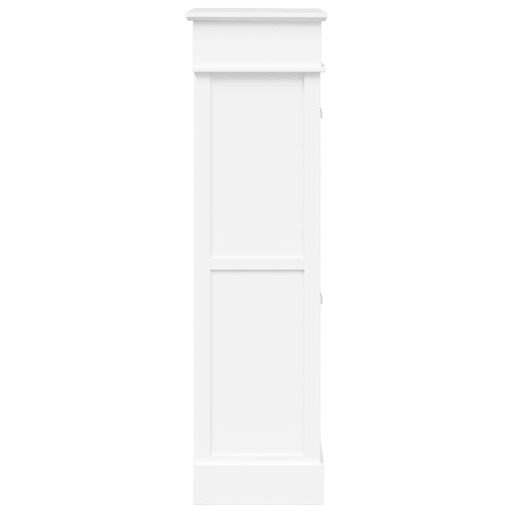 Schuhschrank Weiß 50 x 28 x 98 cm Paulownia Holz