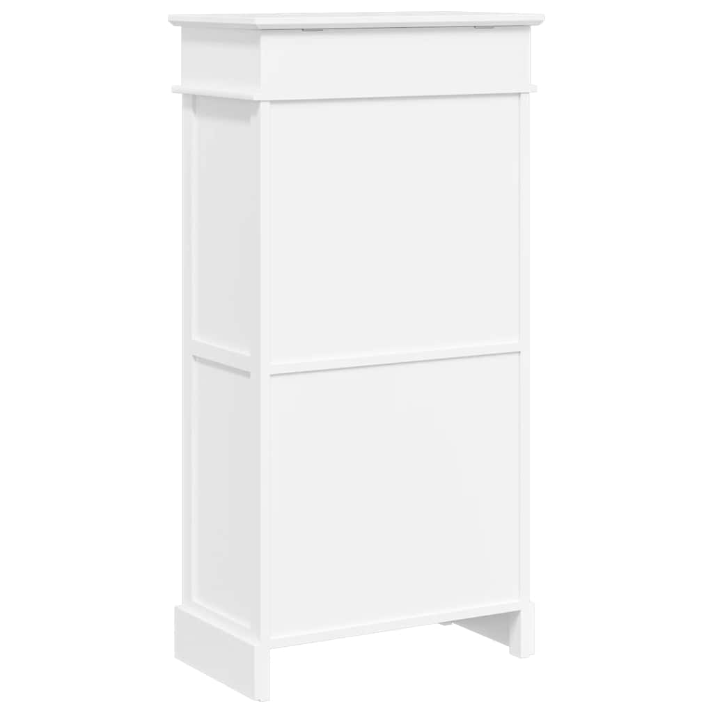 Schuhschrank Weiß 50 x 28 x 98 cm Paulownia Holz