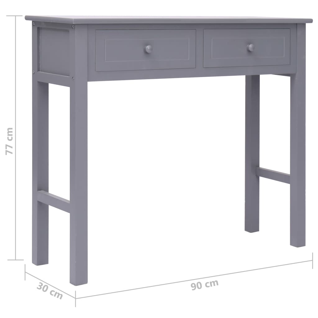 Konsolentisch Grau 90×30×77 cm Holz