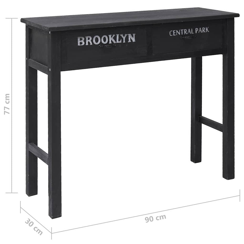 Konsolentisch Schwarz 90 × 30 × 77 cm Holz