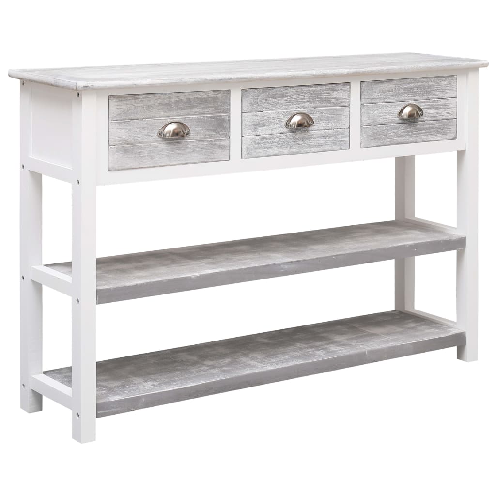 Sideboard Antik-Grau 115x30x76 cm Holz