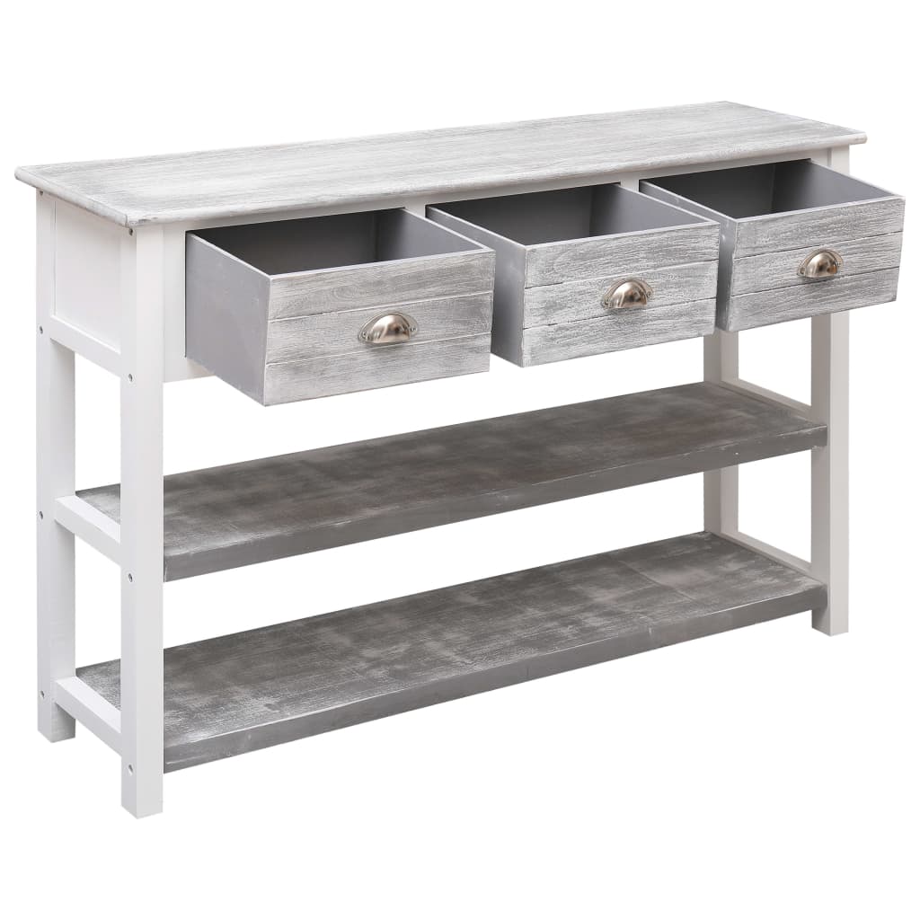 Sideboard Antik-Grau 115x30x76 cm Holz