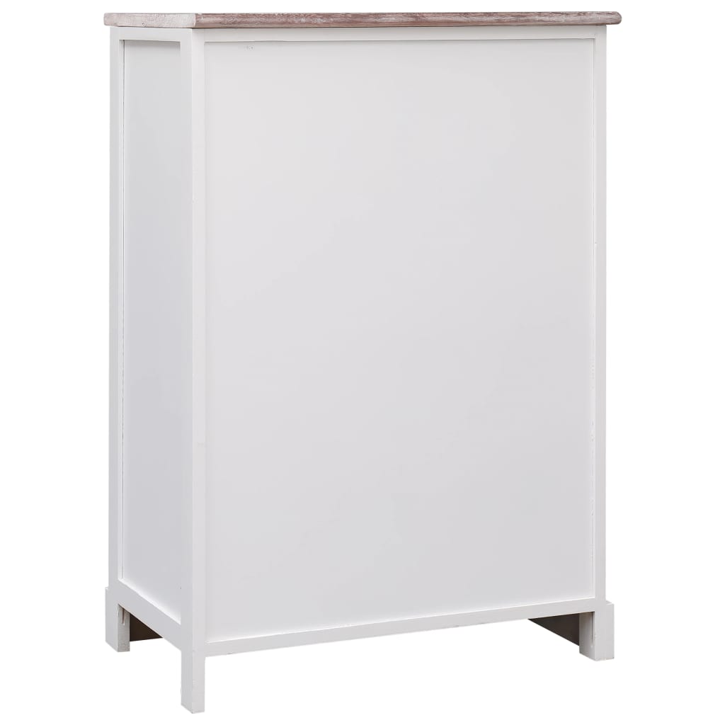 Sideboard mit 10 Schubladen Braun 113x30x79 cm Holz
