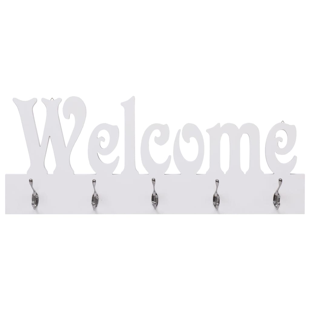 Wandgarderobe WELCOME Weiß 74 x 29,5 cm