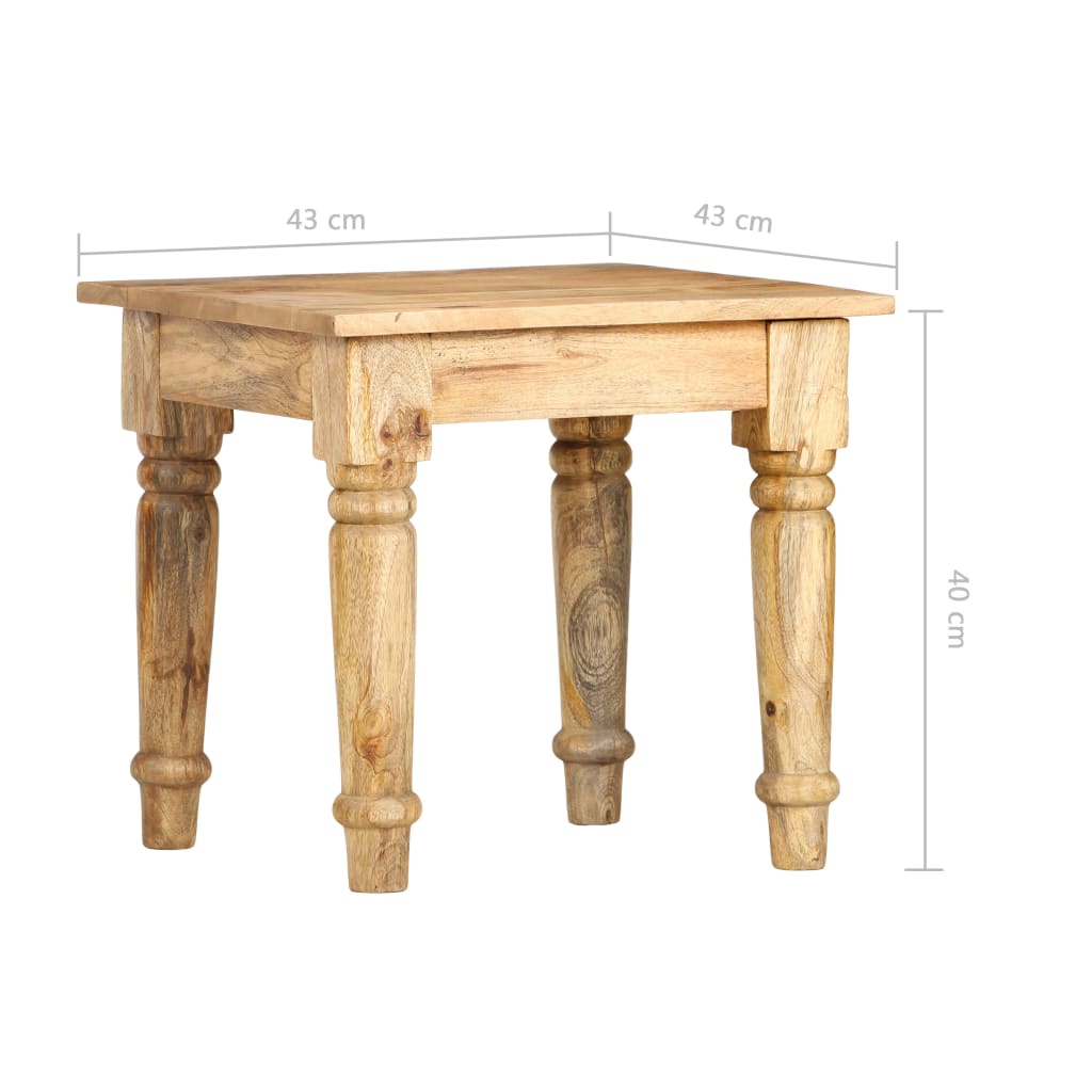 Beistelltisch 43×43×40 cm Massivholz Mango