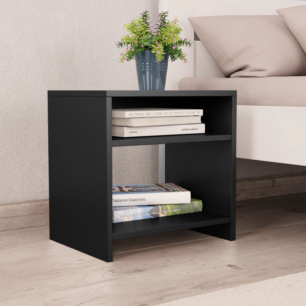 Nachttisch Schwarz 40x30x40 cm Holzwerkstoff