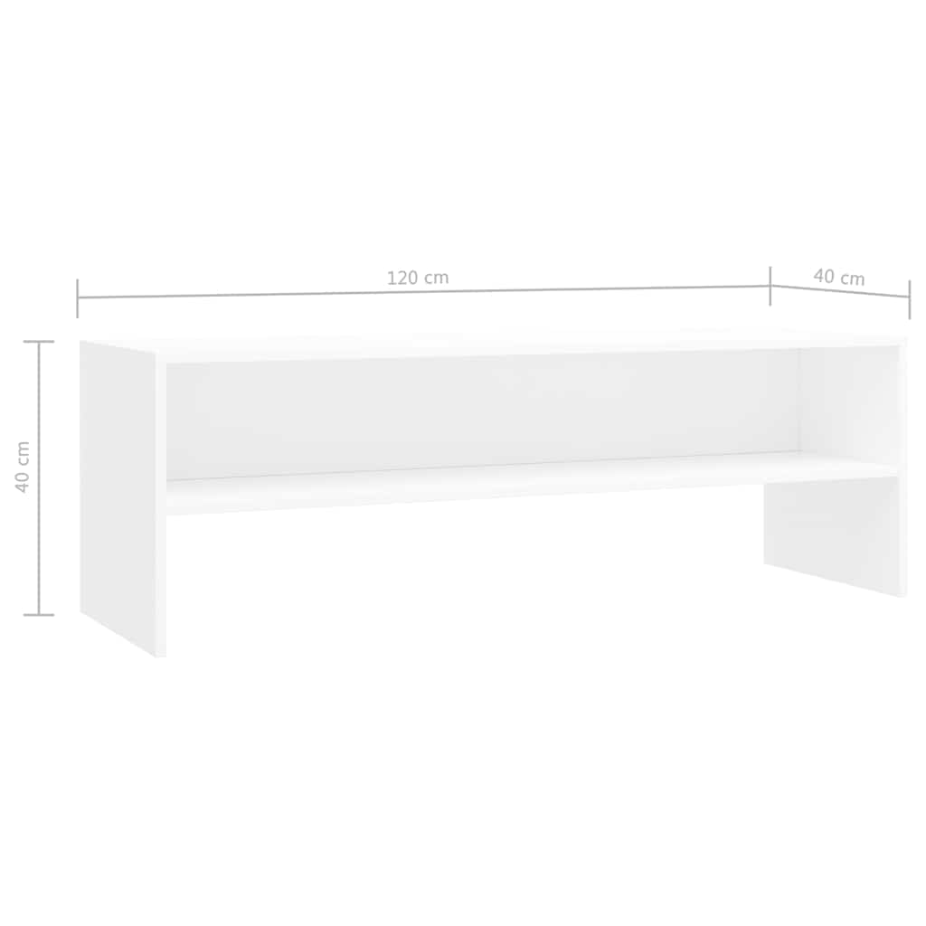 TV-Schrank Weiß 120x40x40 cm Holzwerkstoff