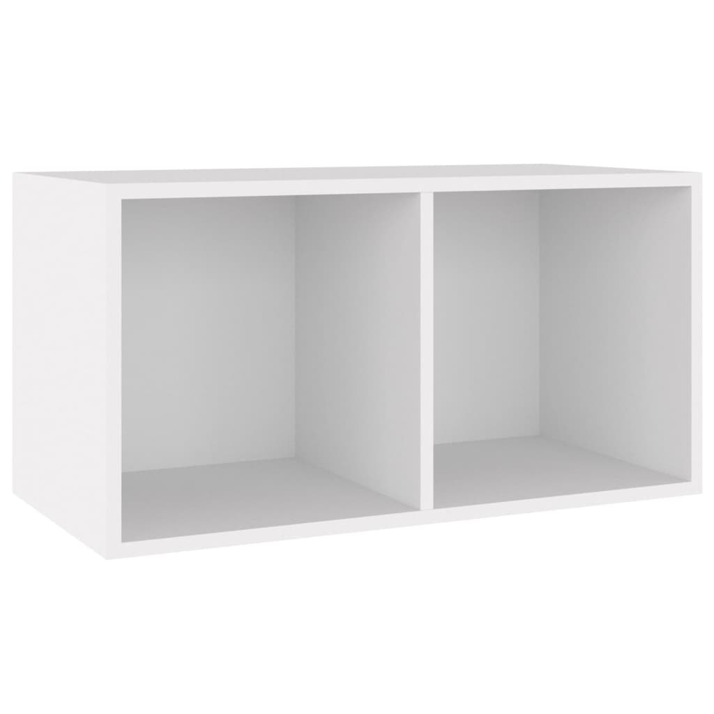 Schallplatten-Aufbewahrungsbox Weiß 71x34x36 cm Holzwerkstoff
