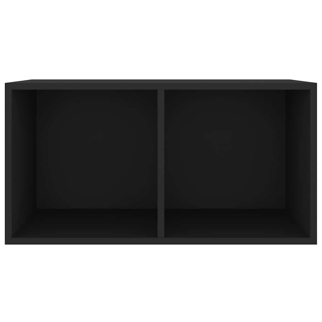 Schallplatten-Aufbewahrungsbox Schwarz 71x34x36cm Holzwerkstoff