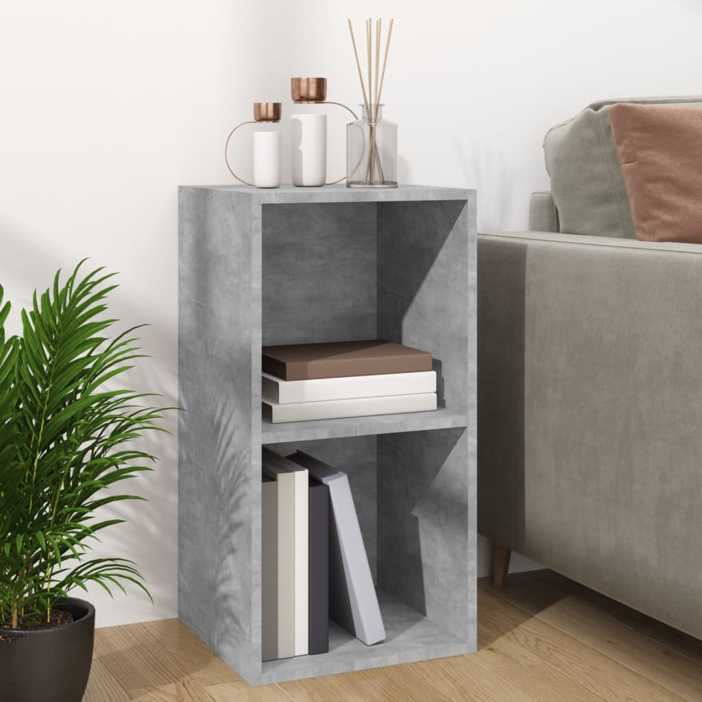 Schallplatten-Aufbewahrungsbox Betongrau 71x34x36 cm