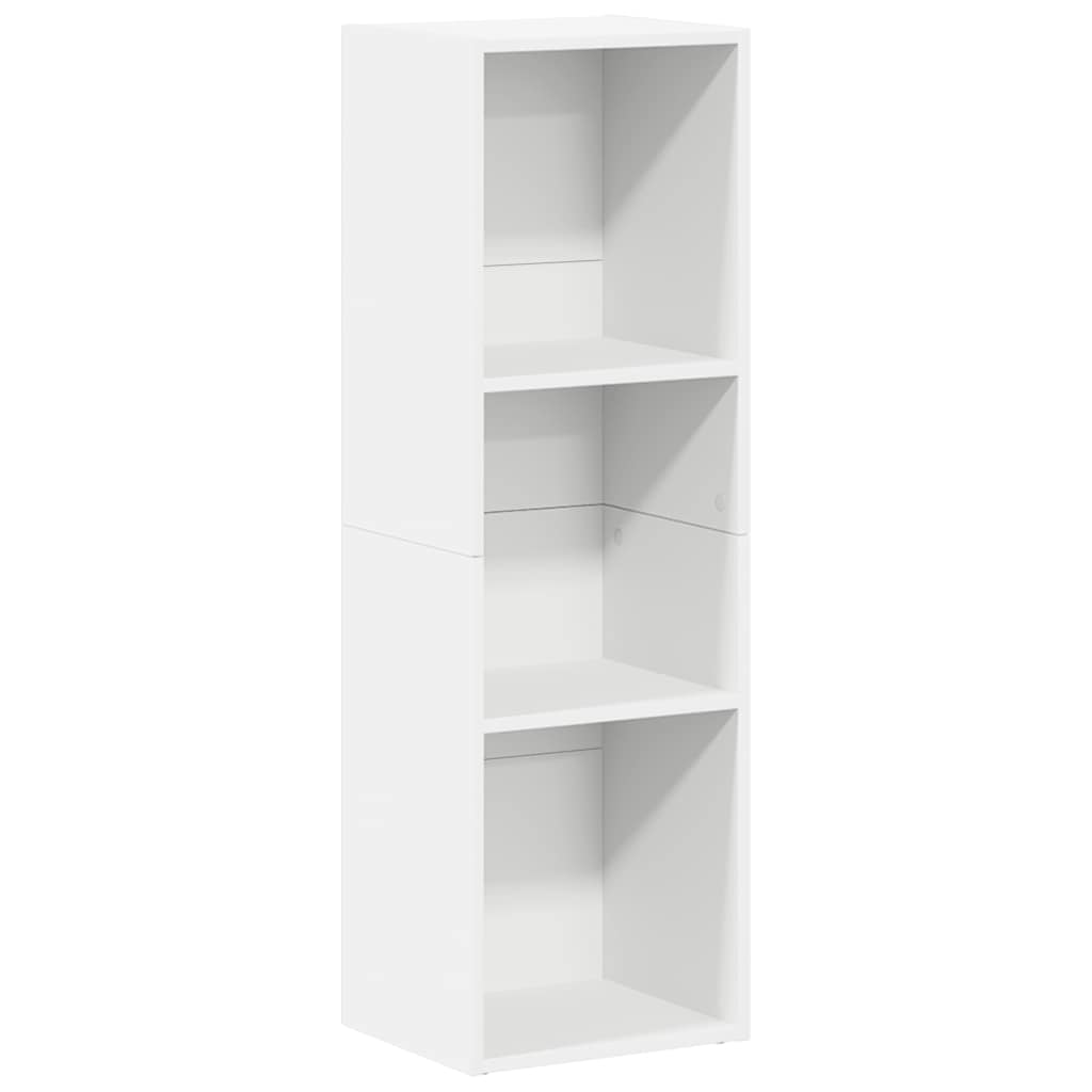 Bücherregal/TV-Schrank Weiß 36x30x114 cm Holzwerkstoff